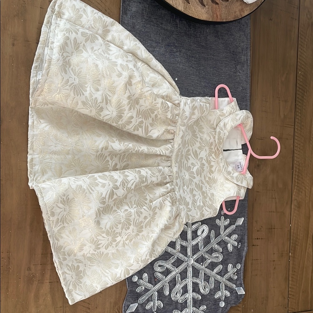 Elegant Ivory Floral Dress